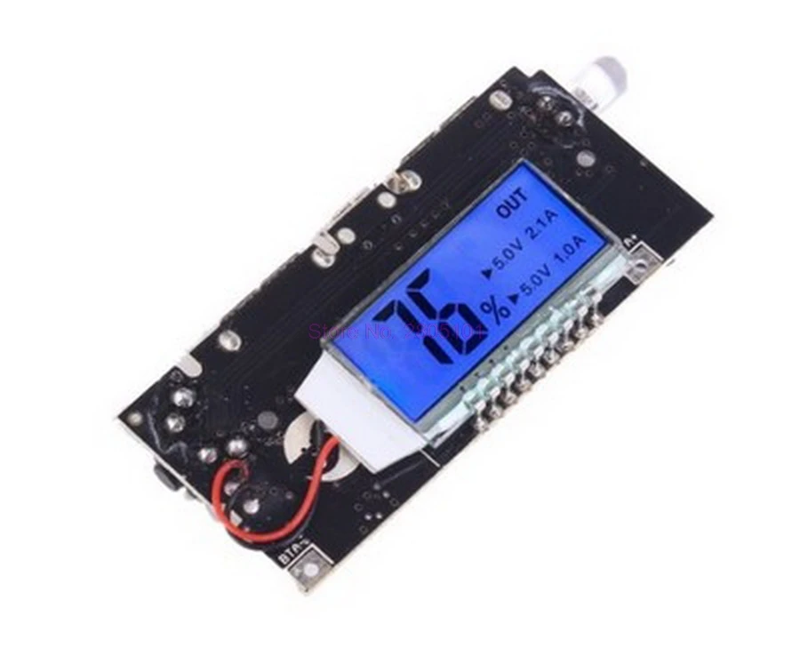 100 шт. Новый цифровой дисплей двойной USB 5 в 1 а 18650 Мобильный Внешний аккумулятор