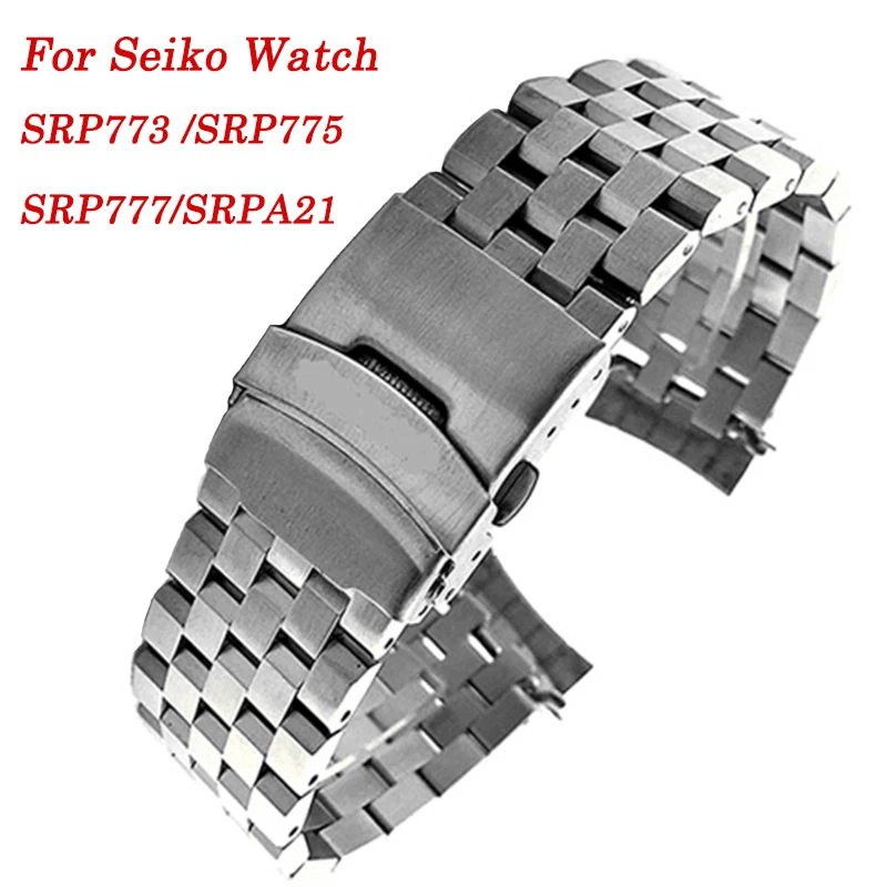 

Stainless Steel Solid Watchband Bracelet For Seiko SRP773 SRP775 SRP777 SRPA21 Watch Accessories Wristband Strap 20mm 22mm