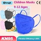 Маски для детей fpp2, разноцветные маски для детей kn95, черные маски kn95, многоразовые маски kn95 для детей
