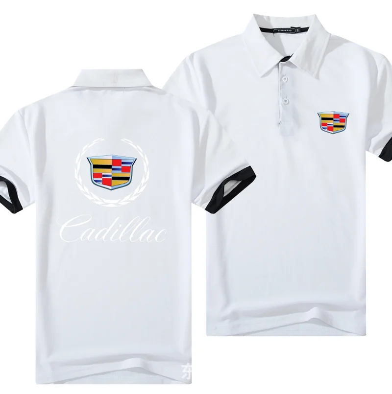 

Brand for CADILLAC Polo Shirt Men Cotton Short Sleeve Tee Shirts Mens Casual Summer Breathable Solid Color Polos shirt
