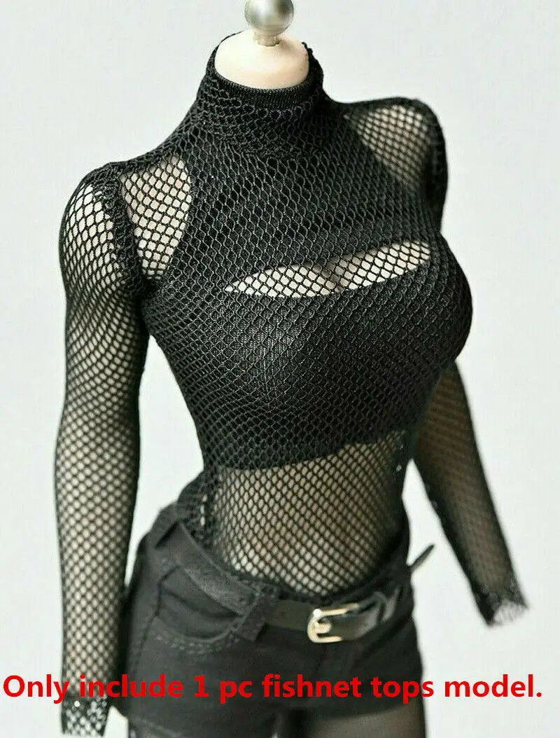 

1/6 Scale Female Sexy Fishnet Tops Model for 12" Phicen Hot Toys Body Doll