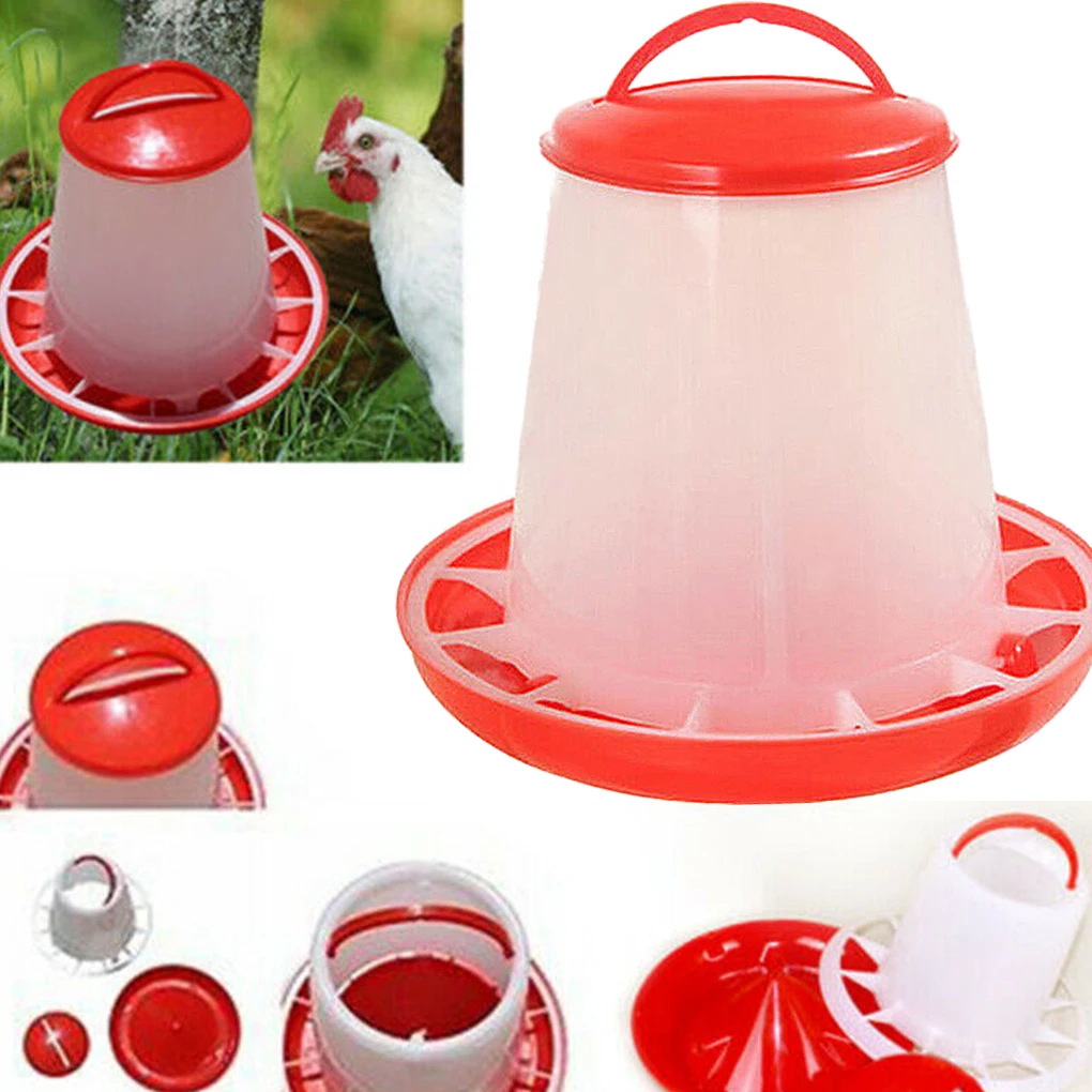 1.5L Chicken Food Feeder Home Garden Farm Chick Hen Poultry Drinker Water Bucket Plastic Dispenser | Дом и сад