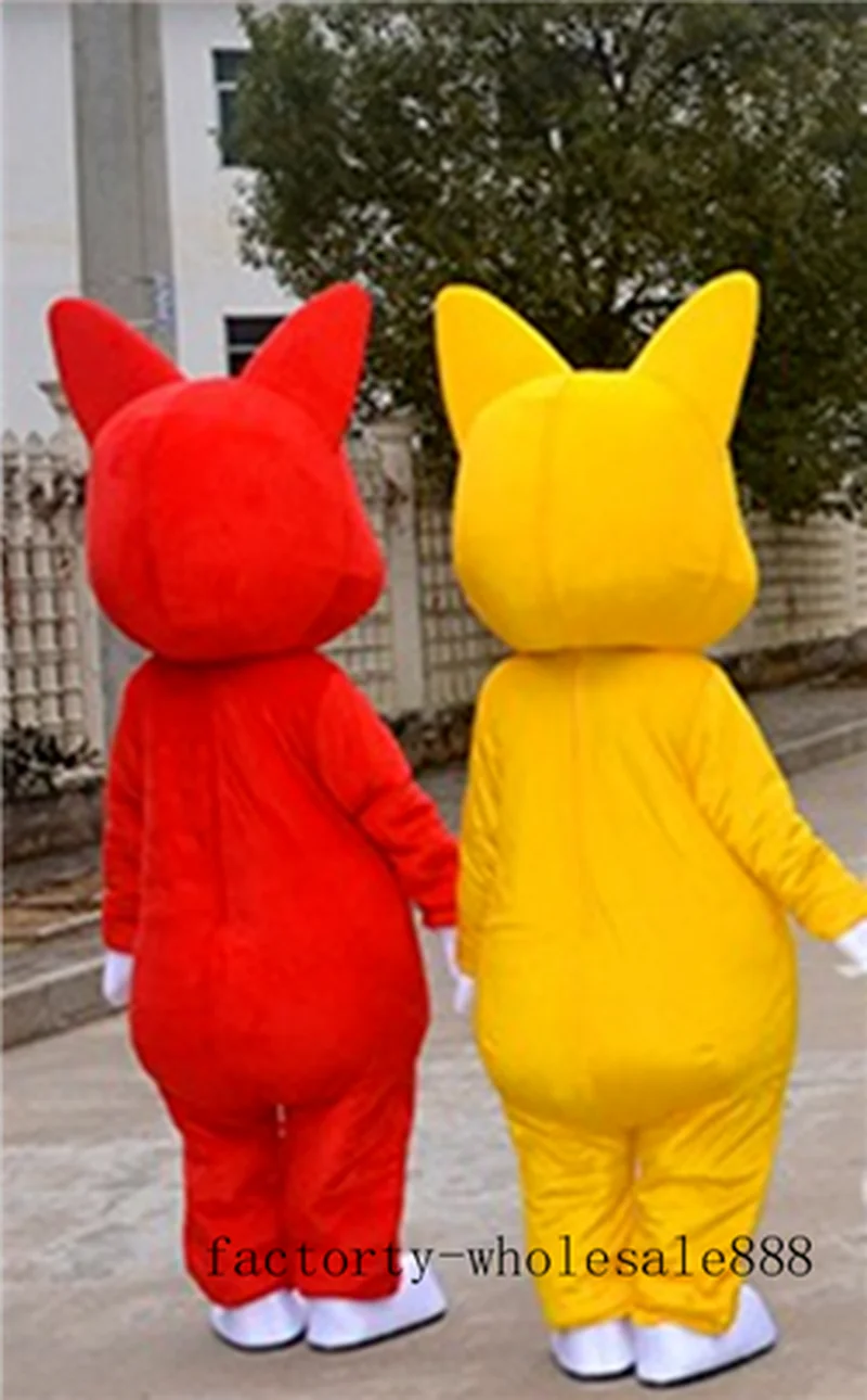 

Red Husky Dog Mascot Costume Fox Adult Advertising Suit Unisex Outfit Parade Hot Carnival Cartoon Character Mascot Costume 1pc