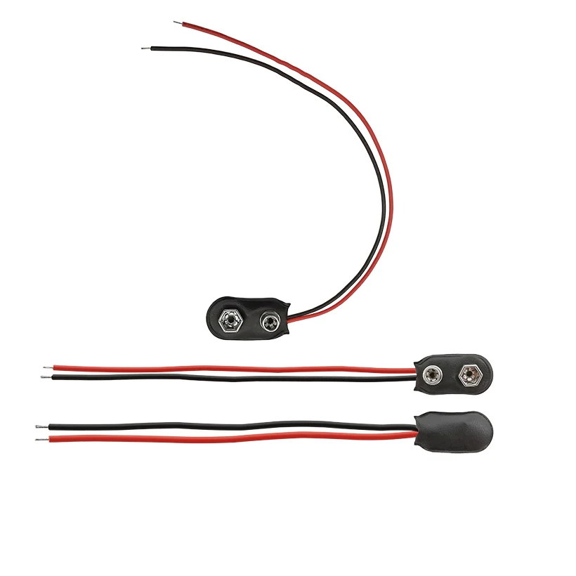 5/10/20 Pcs 9V Battery Button Clip Connector Buckle Soft Shell Cable Adapter PP3 Length 15cm | Обустройство дома