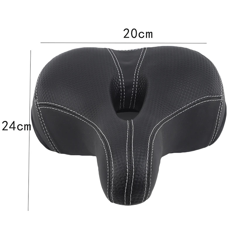 

Thick Black Seat Cushions Mountain Bike Comfort Wide Saddle Bicycle Seat Cushions Soft Elastic Sponge Seat Cushion