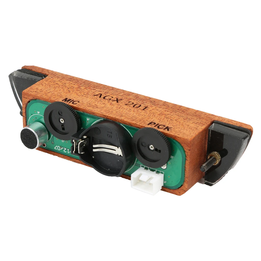 

Folk Guitar Acoustic Pickup Premium Cedarwood Acoustic Guitar Pickup System Equalizer Active Pickup for 38~41" Acoustic Guitar