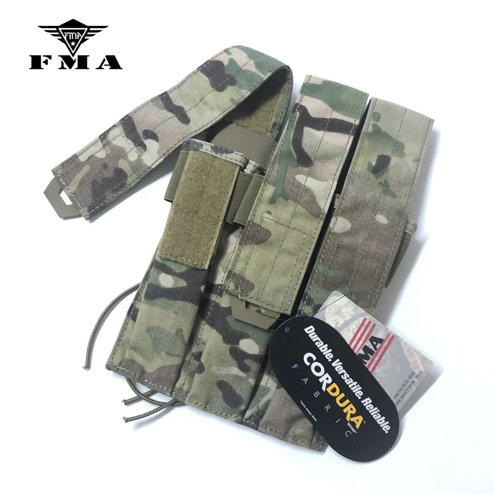 FMA Tactical Pouches Triple Magazine Pouch Kriss Vector MOLLE Mag Carrier SMG Camo Military Molle Free Shipping | Спорт и