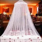 Круглая подвесная купольная москитная сетка, москитная сетка для защиты от насекомых, сетка для домашней кровати, детской кроватки, романтичная подвесная купольная палатка