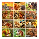 Холст Размер 5D алмазная картина наборы для взрослых белка Алмазная вышивка животное вышивка крестом Алмазная мозаика осеннее украшение