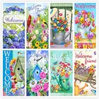 Новый 5d алмазная живопись камни в форме ромба Круглый Вышивка крестом стразы цветок Добро пожаловать модного нейл-арта для взрослых Декор для дома подарок