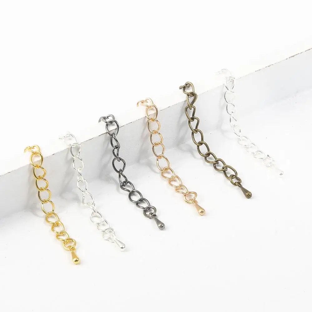 10 шт./пакет Серебряный Золотой удлинитель колье браслет расширитель расширение