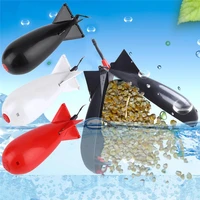 2 pieces fishing large rockets spod bomb fishing tackle feeders pellet rocket feeder float bait holder tool accessories dropship