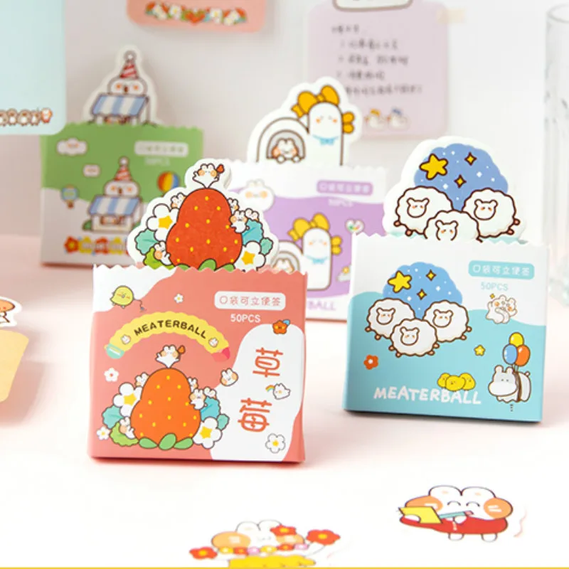 Kawaii pocket can up notes cartoon cute portable tear memo свободная бумага для заметок лист обучения