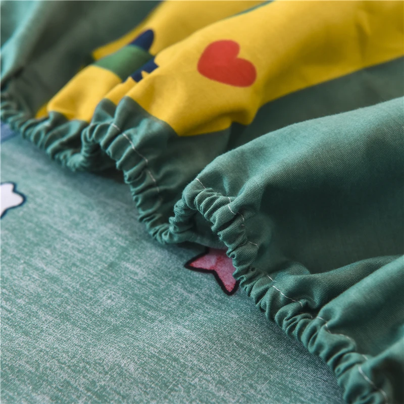 Натуральный хлопок простыня матрац с героем мультфильма покровный лист