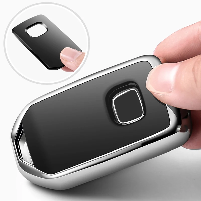 1PCS High Quality Chrome TPU Car Key Case Cover Bag fit for Honda All Models Shell Protector Chains Auto Accessories | Автомобили и