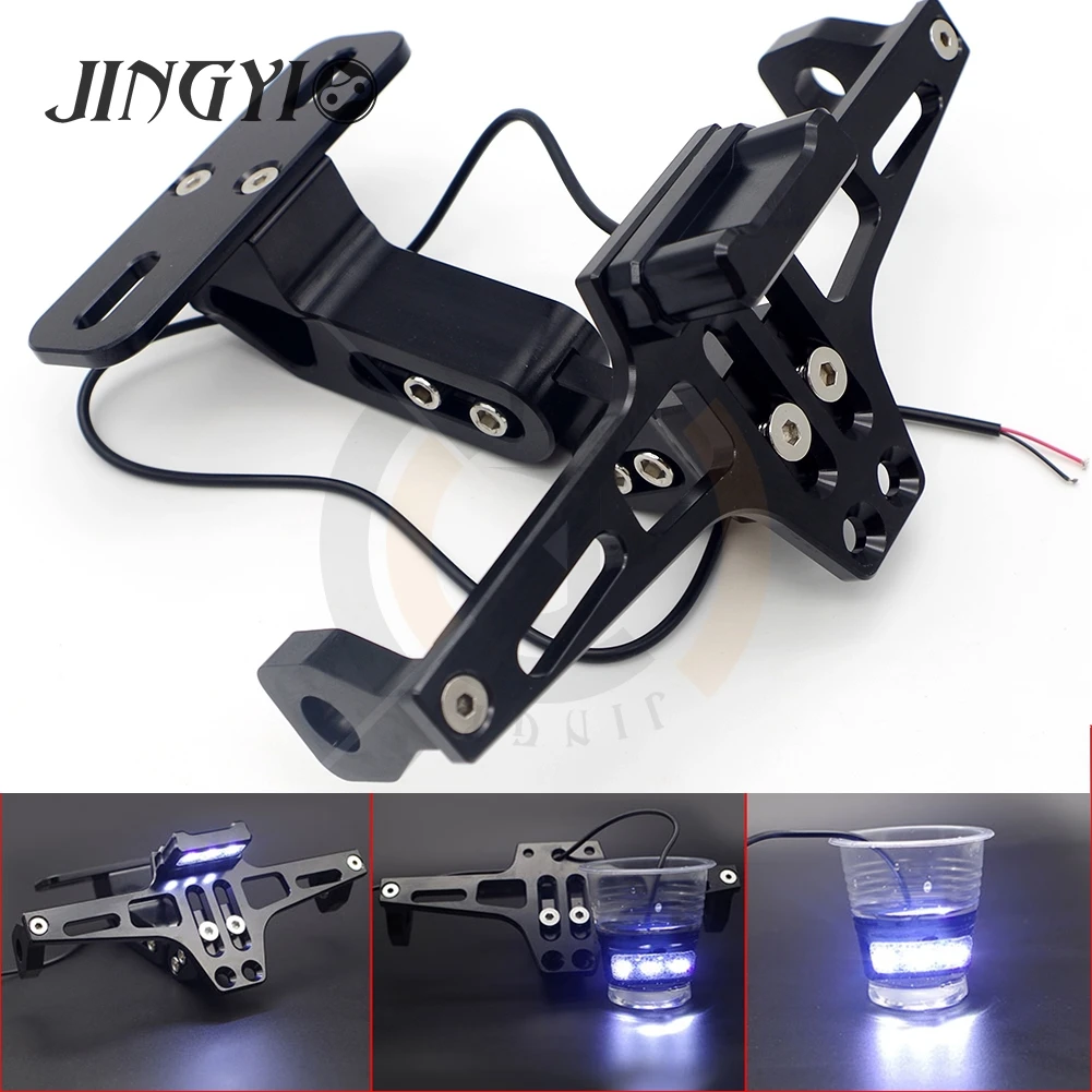 

Rear CNC Motorcycle License Plate Holder for Plate Kenteken Houder Cbr 250 Xmax Honda Cb 400 Plate Number Vespa Sprint #EJ042