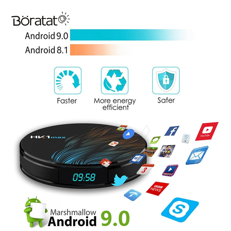 ТВ-приставка RK3318 смарт-плеер Android 9 0 HK1MAX HD Flash Wi-Fi BT 4 Гб ОЗУ 32 ГБ | Электроника