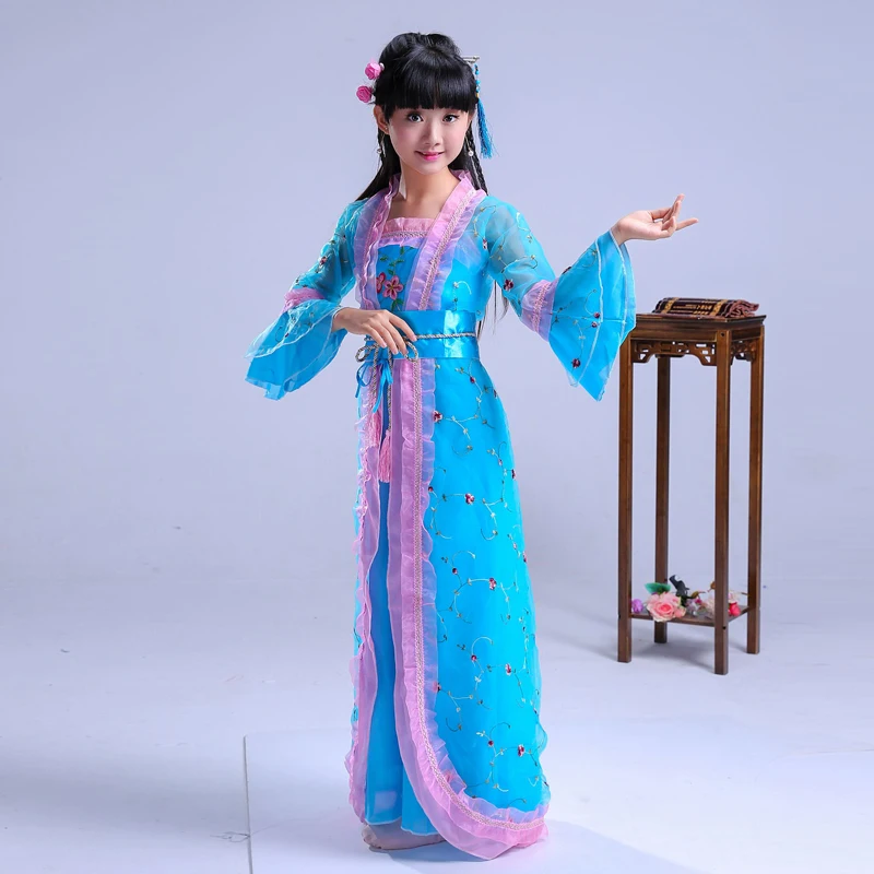 Детский Традиционный китайский костюм древней династии Тан наряд принцессы