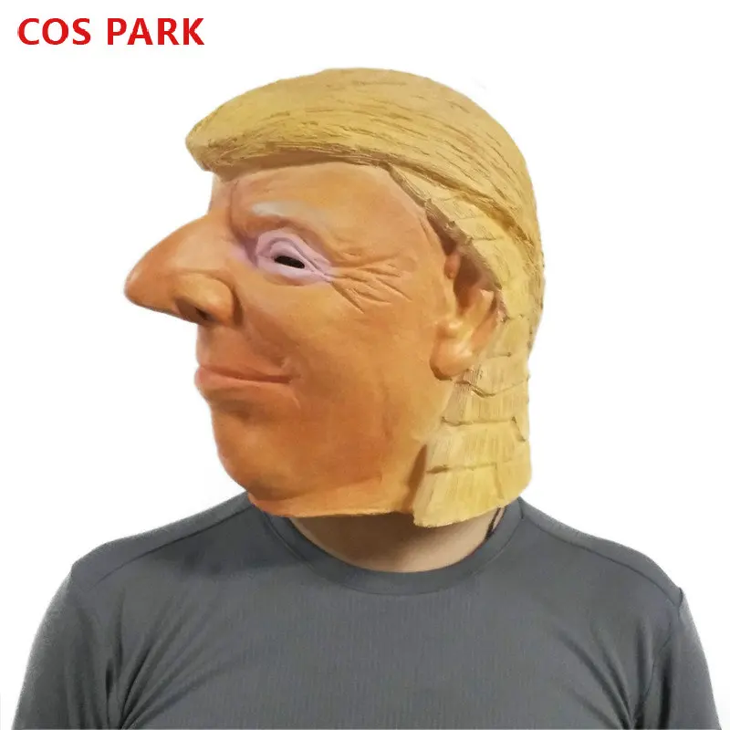 Латексная Маска для Хэллоуина с изображением президента Дональда Трампа золотые
