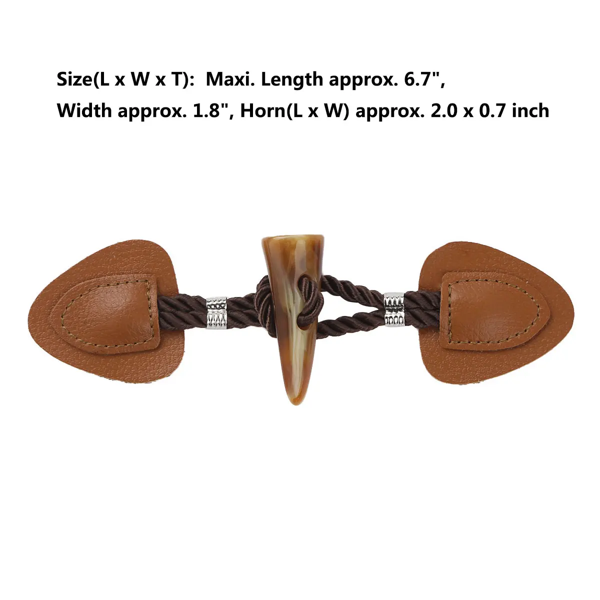 4Pairs PU Leather Toggle ButtonsVintage Resin Horn Buttons Coat Jacket Cardigan Fasteners Clasp DIY Clothing Decoration | Дом и сад