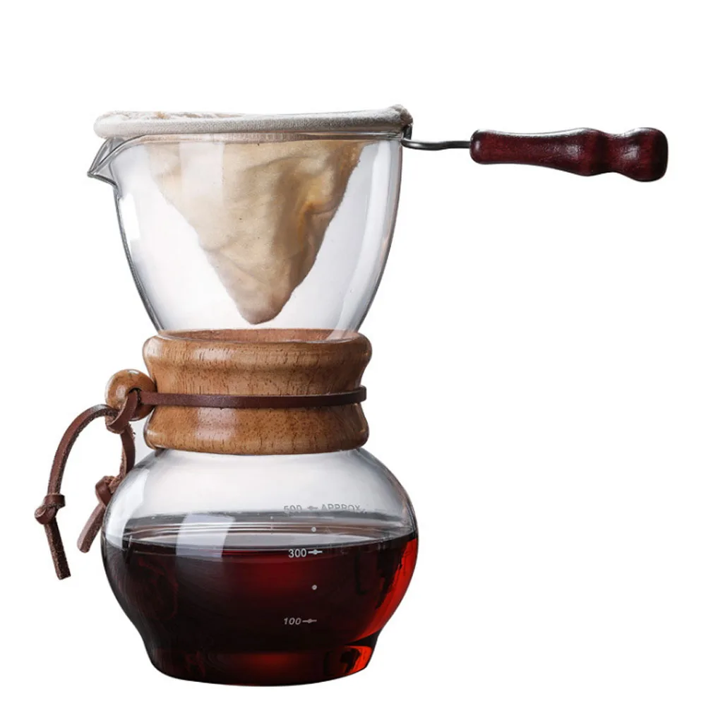 Ecocoffee 480 мл термостойкий стеклянный горшок Перколятор V60 бариста ручной капельный