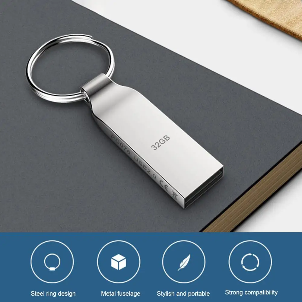 

Слот для карт памяти простой кожы металльный брелок usb флэш-накопитель 8/16/32/64 Гб памяти Ручка привод флеш-накопитель u-диск