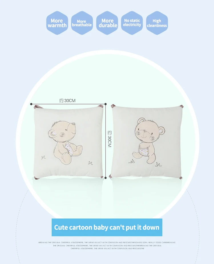 

6 Pieces Set Crib Bumpers Embroidery Bunny Owl Bear Baby Bed Protection Cot Bumper Baby Bumpers In The Crib Baby Head Protector