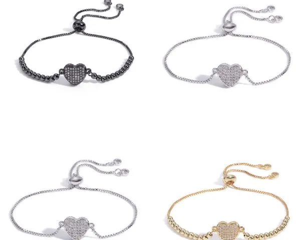 Регулируемый браслет из циркония с микрозакрепкой fg35|Цепочки и браслеты| |