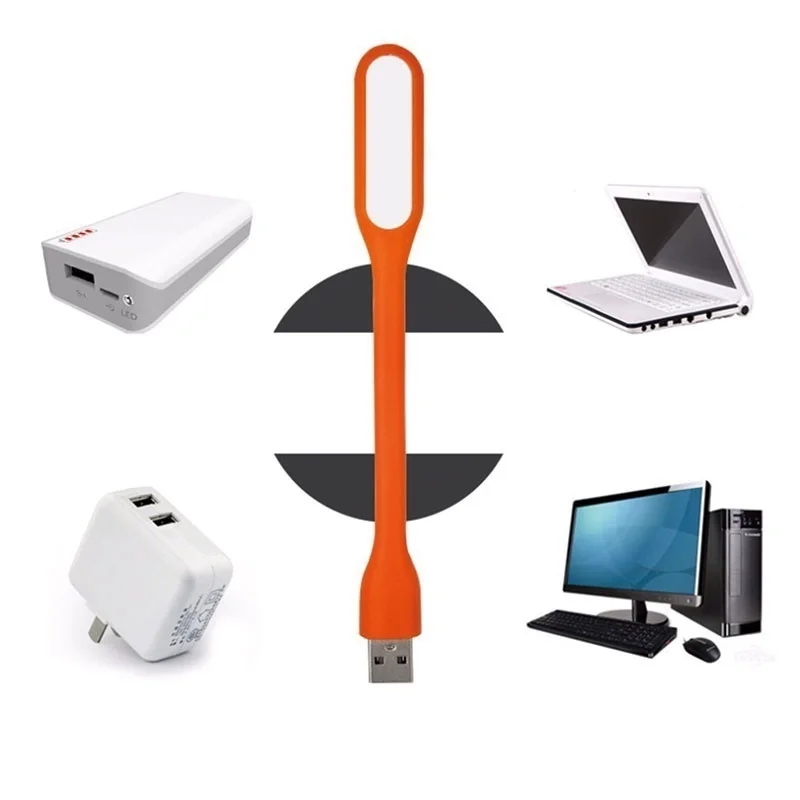 Гибкая ультраяркая светодиодная мини лампа для чтения с USB компьютерная ноутбука