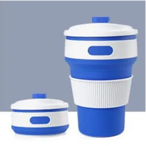 350 мл силиконовая складная кофейная чашка с крышкой портативная