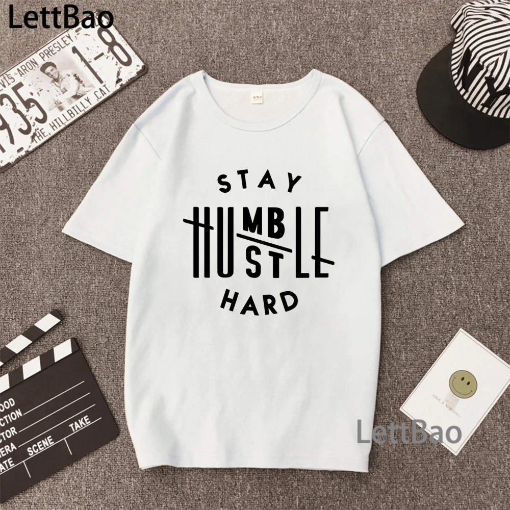 Harajuku оставайся скромным Hustle жесткий футболка для женщин свободного кроя розовый