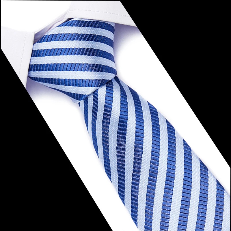 

Luxury 7cm Men's Classic Tie Silk Jacquard Woven Plaid Check Striped Cravatta Ties Man Bridegroom Business Necktie Accessories