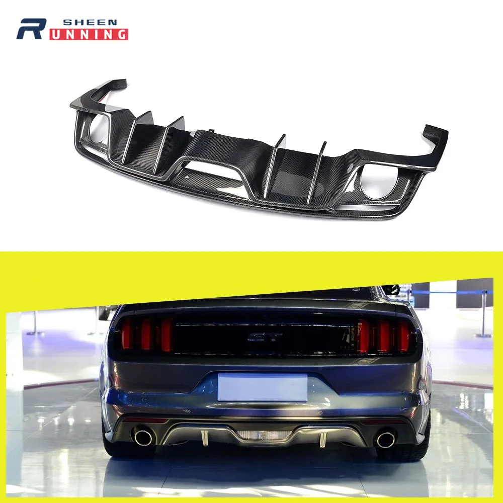 

Car-Styling Carbon Fiber Racing Rear Bumper Diffuser Lip for Ford Mustang Convertible Coupe 2-Door 2015-2017 USA/ EU Market Only