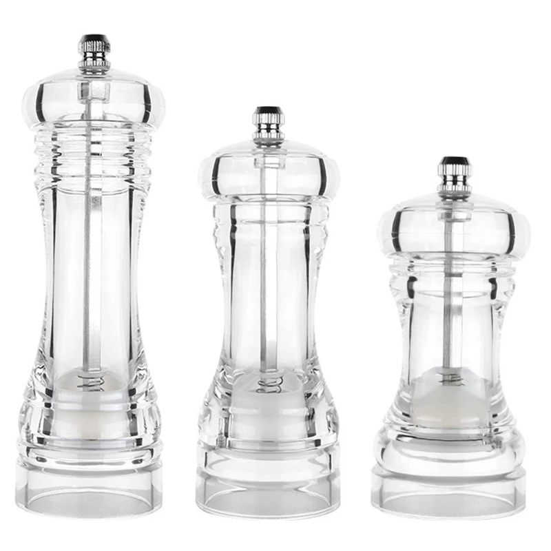 

Salt and Pepper Grinder Mill Set, Adjustable Coarseness Ceramic Sea Salt Grinder Shakers for Home Kitchen