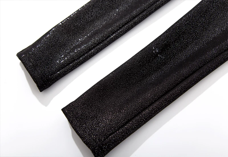 WOTWOY блестящие расшитые блестками кожаные брюки женские обтягивающие замшевые брюки с высокой талией женские Стрейчевые черные брюки женские брюки-карандаш Новинка