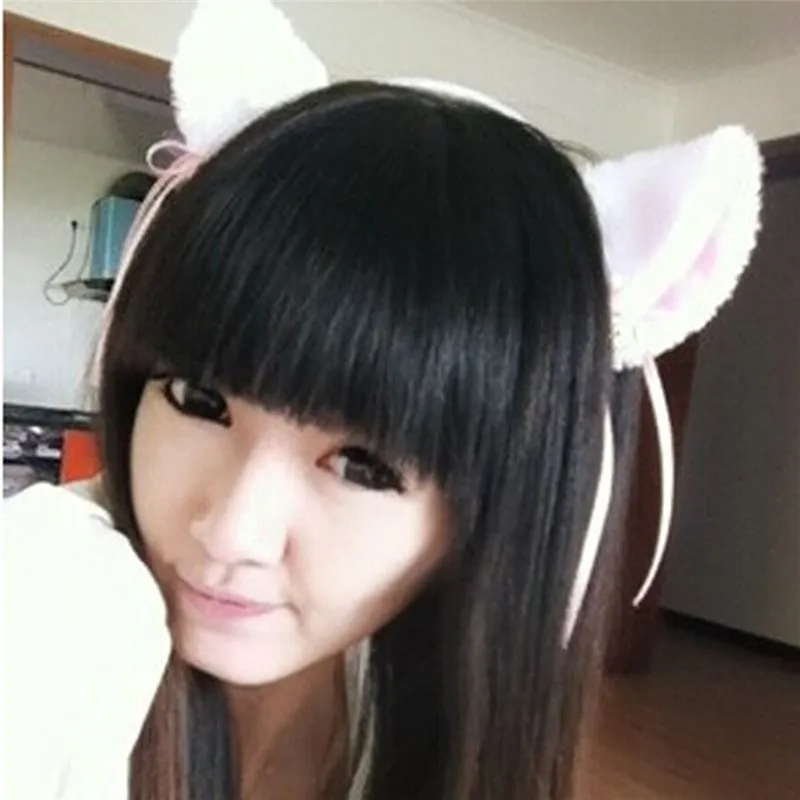Lovely Night Party Club Bar Decorate Headbands Plush Cat Fox Fur Ear Hairband Girls Anime Cosplay Costume Cat Ear Hairwear New