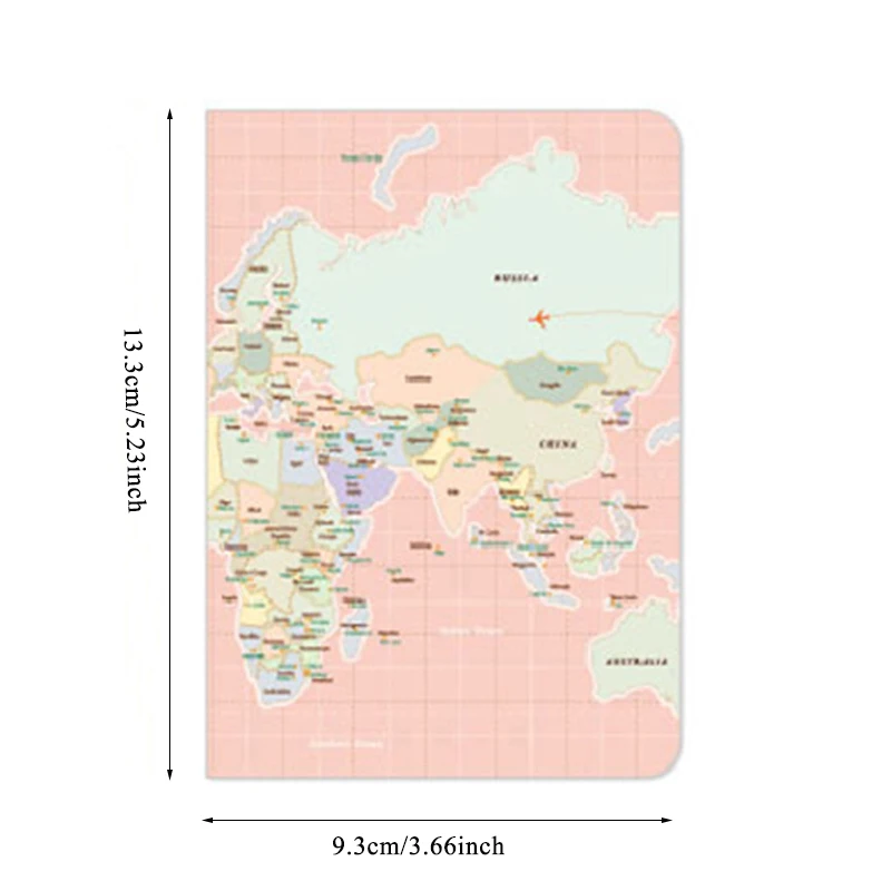 Чехол для паспорта из ПВХ с изображением карты мира дорожный кошелек Женский