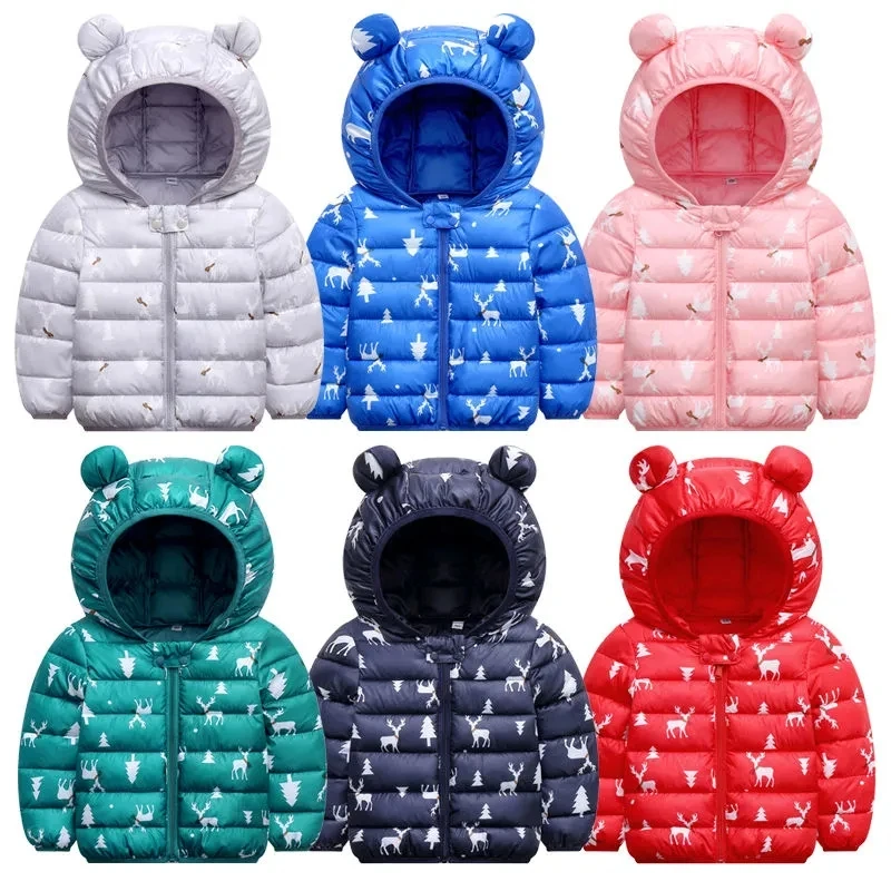 

Winter Children's Lightweight Down Padded Jacket Boys and Girls Padded Jacket Jacket Infant Baby Hooded Jacket