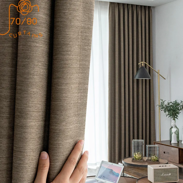 

Новые плотные джинсовые льняные теплоизоляционные светонепроницаемые шторы для гостиной спальни готовый продукт на заказ