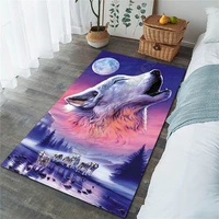 galaxy wolf area rug 3d all over printed non slip mat dining room living room soft bedroom carpet 04