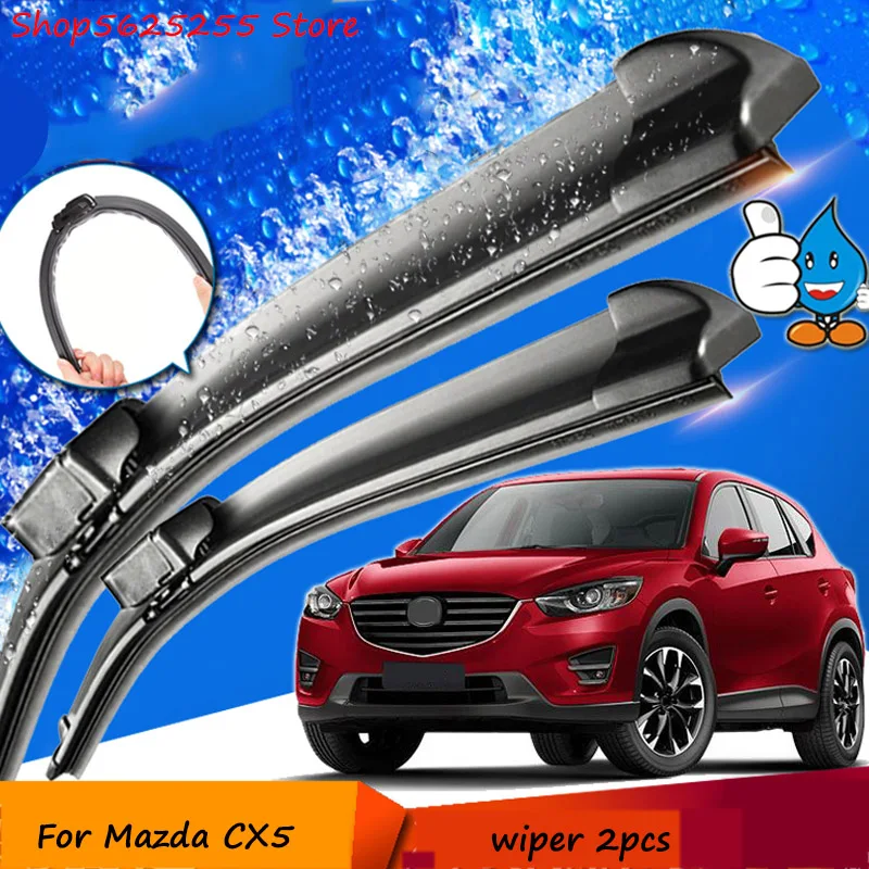 

Wiper Blade For Mazda CX5 CX-5 2015 2016 2017 2018 2019 Car Vehicle Insert Rubber Strip Three-stage Car Deoration