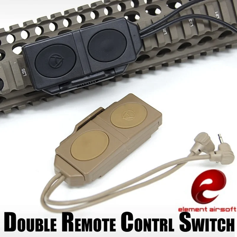 

Element Airsoft Double Remote Control Switch PEQ 16A M3X Tactical Flashlight Parts Weapon Gun Light Accessories EX177