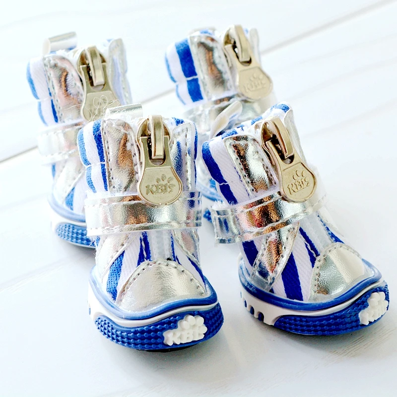 Новинка 2020 Нескользящие ботинки для собак на молнии Зимняя модель спортивная