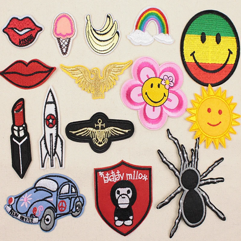 Вышитые Мультяшные наклейки на одежду для детей аксессуары детской одежды