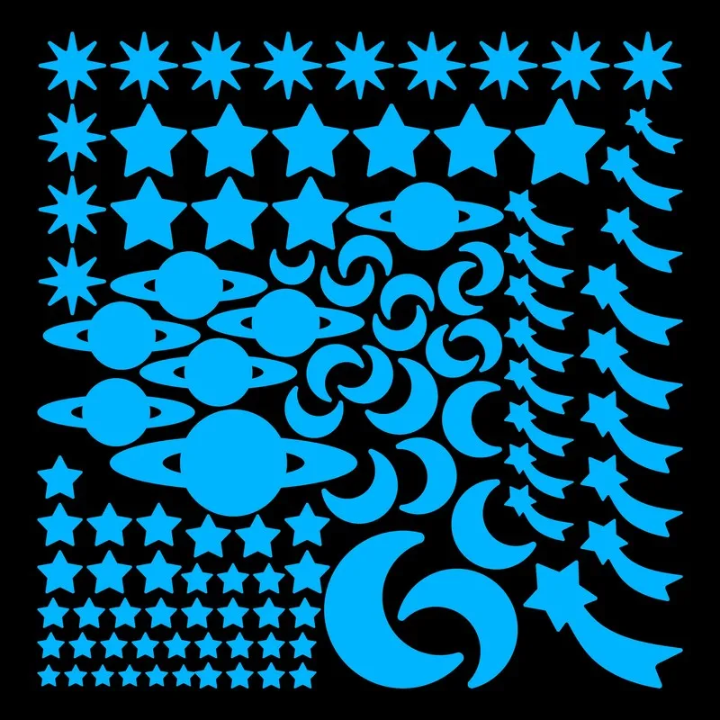 Светящиеся наклейки на стену с Луной и звездами детские комнаты сделай сам