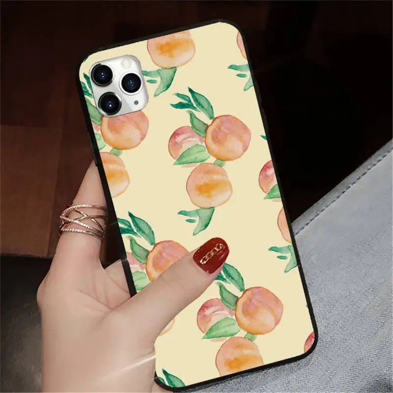 

Peach fruit pink food Phone Case for iPhone 11 12 pro XS MAX 8 7 6 6S Plus X 5S SE 2020 XR
