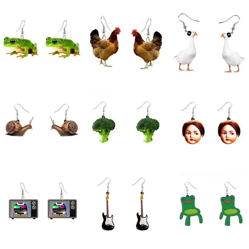 Женские серьги-подвески в виде лягушки оригинальные сережки небольшие 2021 |