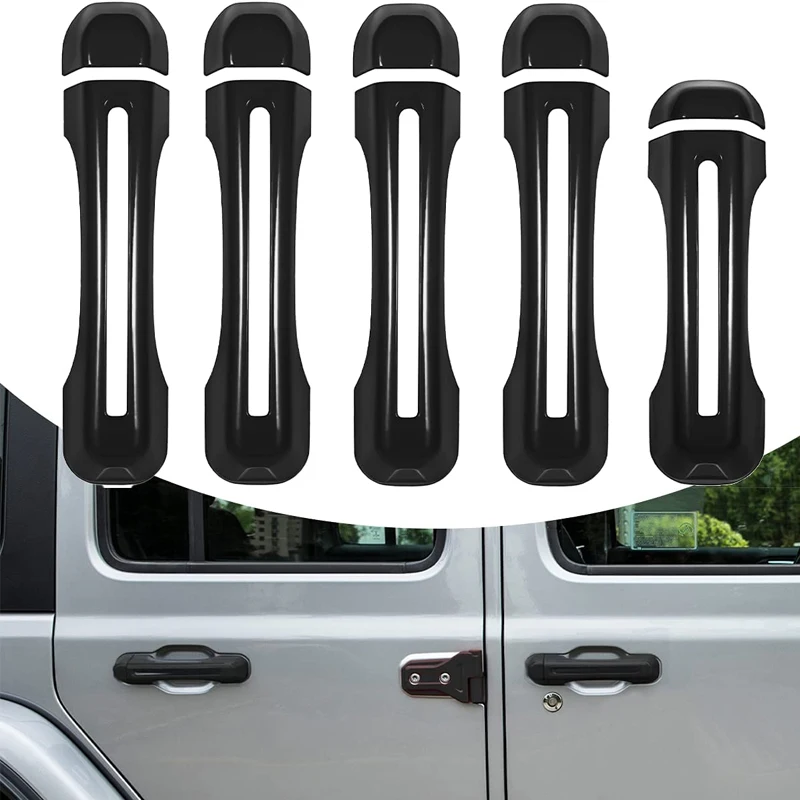 

Car Door Handle Cover Tail Gate Cover Scratch Protector for 2018-2021 Jeep Wrangler Exterior Accessories Decor Trim 5 PCS