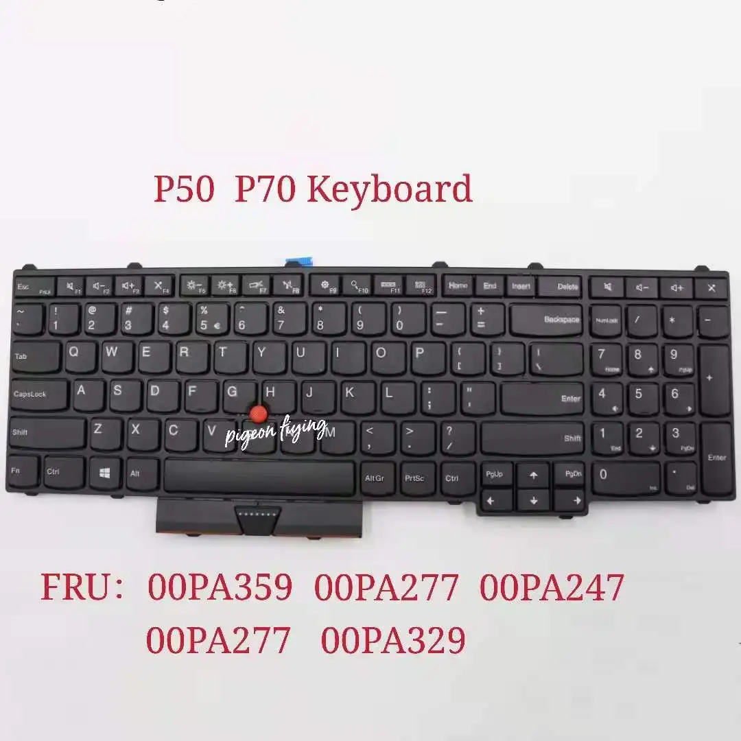 

for Thinkpad P50 P70 Laptop American English Keyboard FRU 00PA359 00PA247 00PA277 00PA329