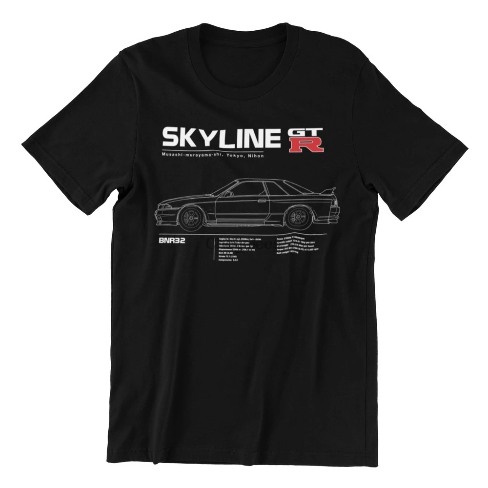 R32 GTR Футболка с принтом автомобилей skyline футболка импорт jdm NISSAN автомобиль |